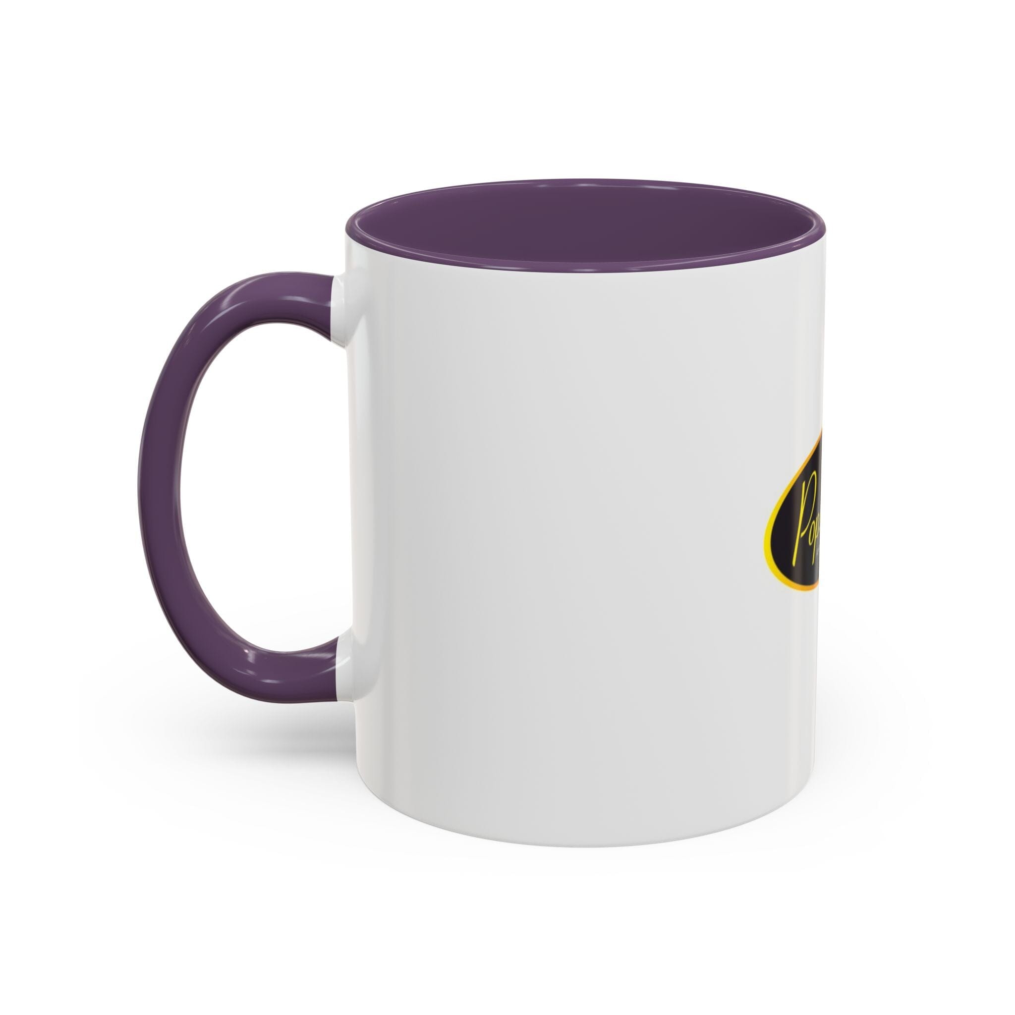 Pops Corn Logo Accent Coffee Mug — Branded Popcorn Shop Ceramic Mug (11/15 oz) Mug Printify