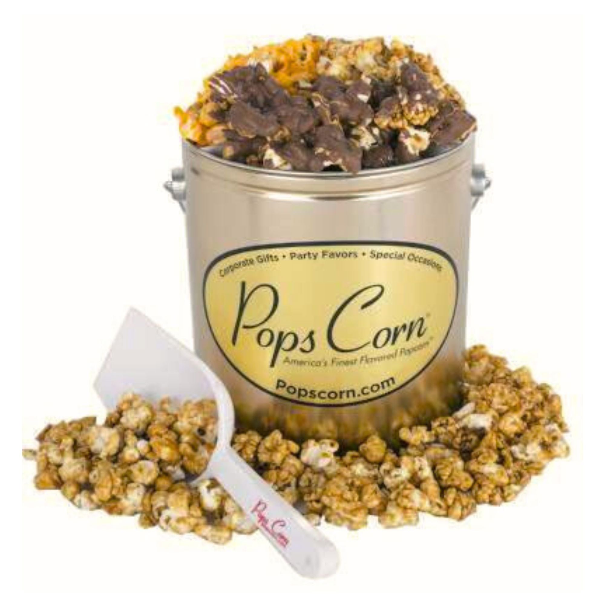 1 Gallon Signature Gold Tins-Free Shipping-100% Money Back Guarantee. Signature Tins Pops Corn