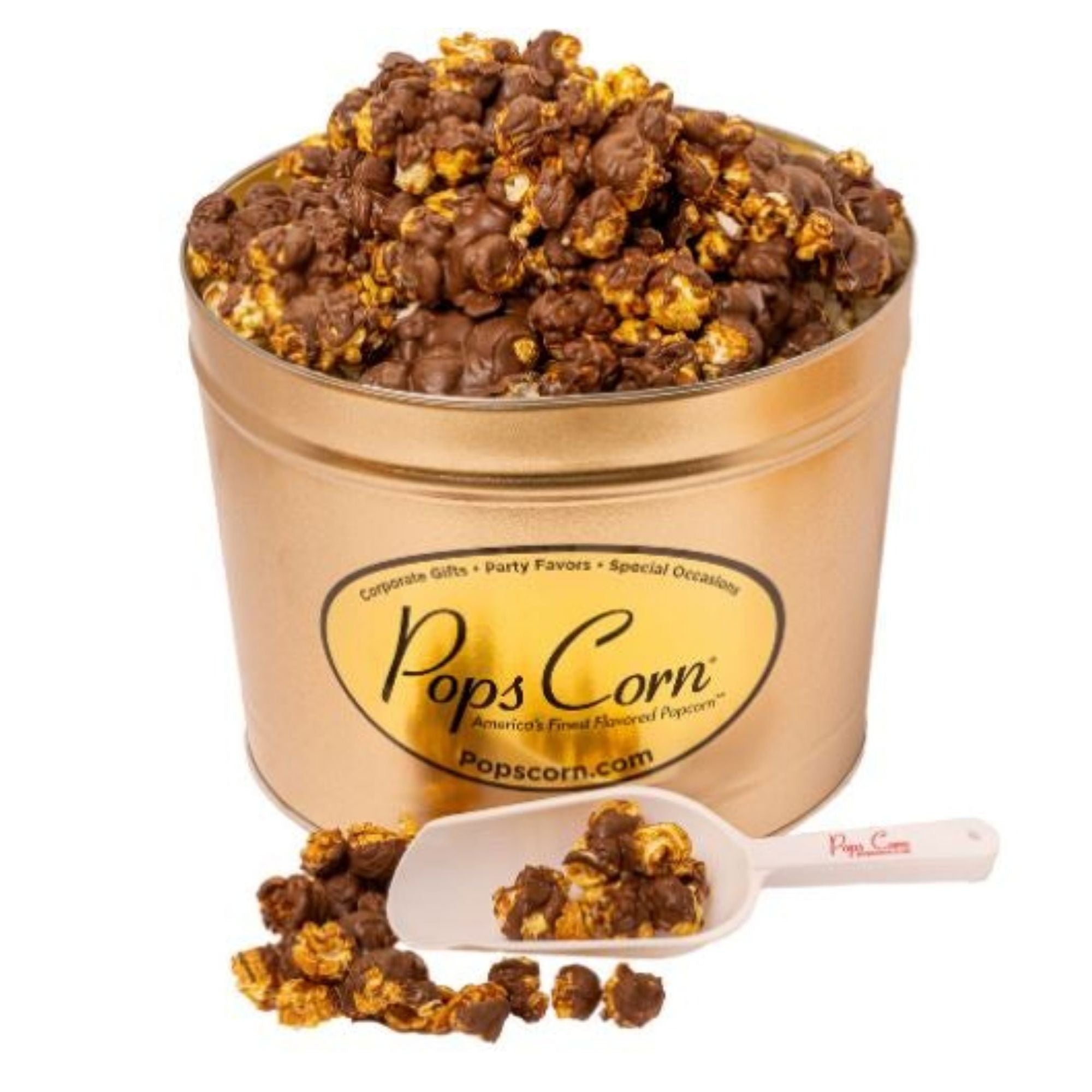 2 Gallon Gold-All Chocolate Caramel!-Free Shipping Signature Tins Pops Corn