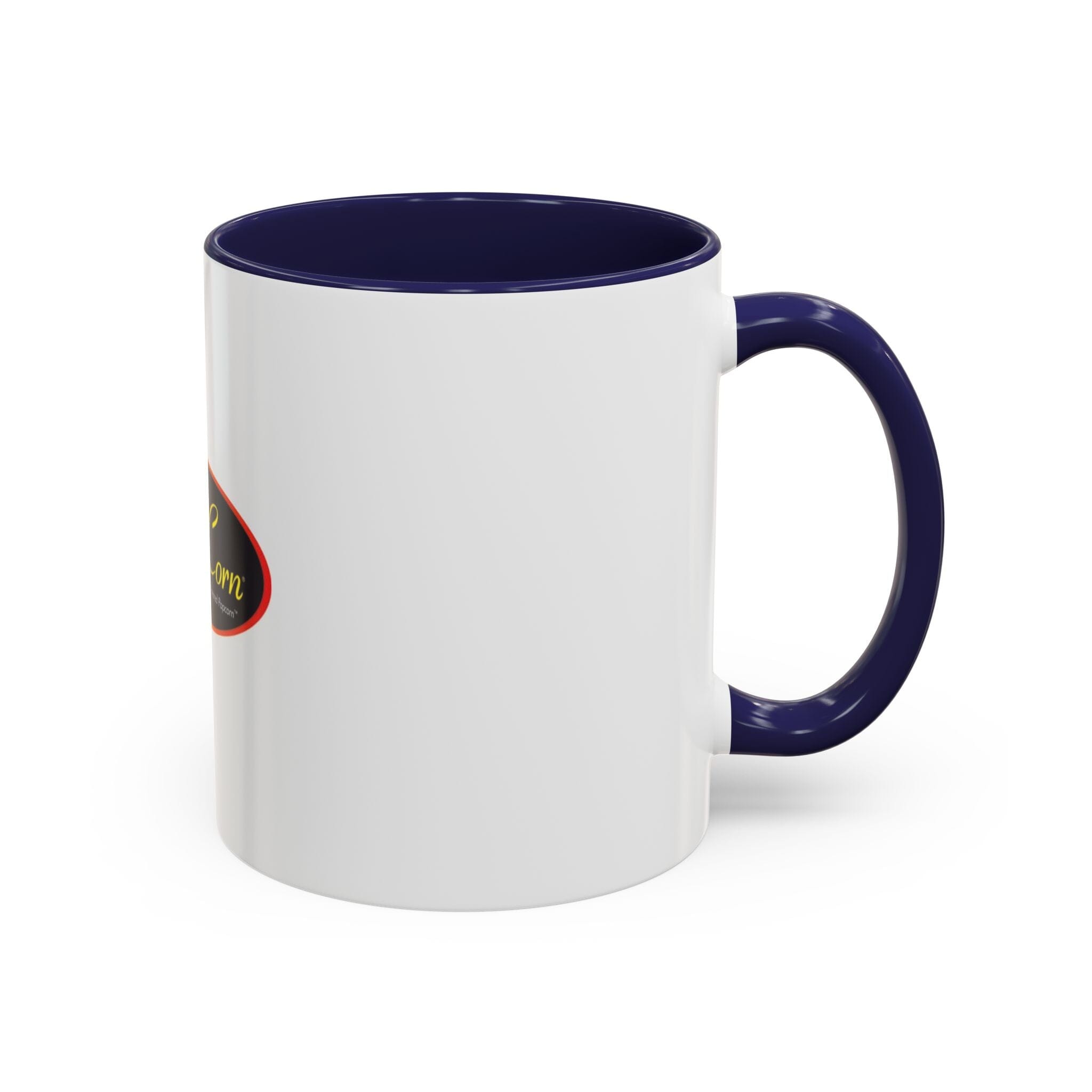Pops Corn Logo Accent Coffee Mug — Branded Popcorn Shop Ceramic Mug (11/15 oz) Mug Printify