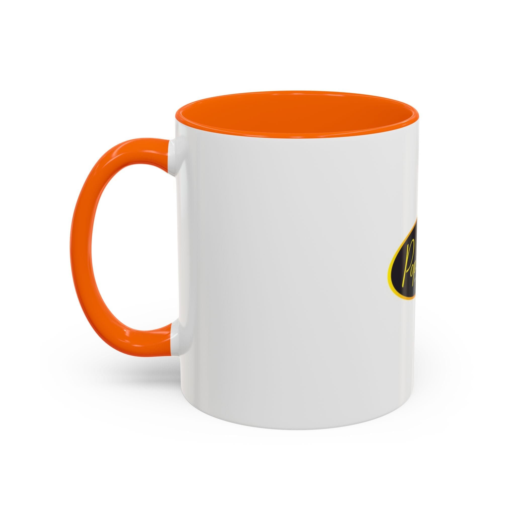 Pops Corn Logo Accent Coffee Mug — Branded Popcorn Shop Ceramic Mug (11/15 oz) Mug Printify