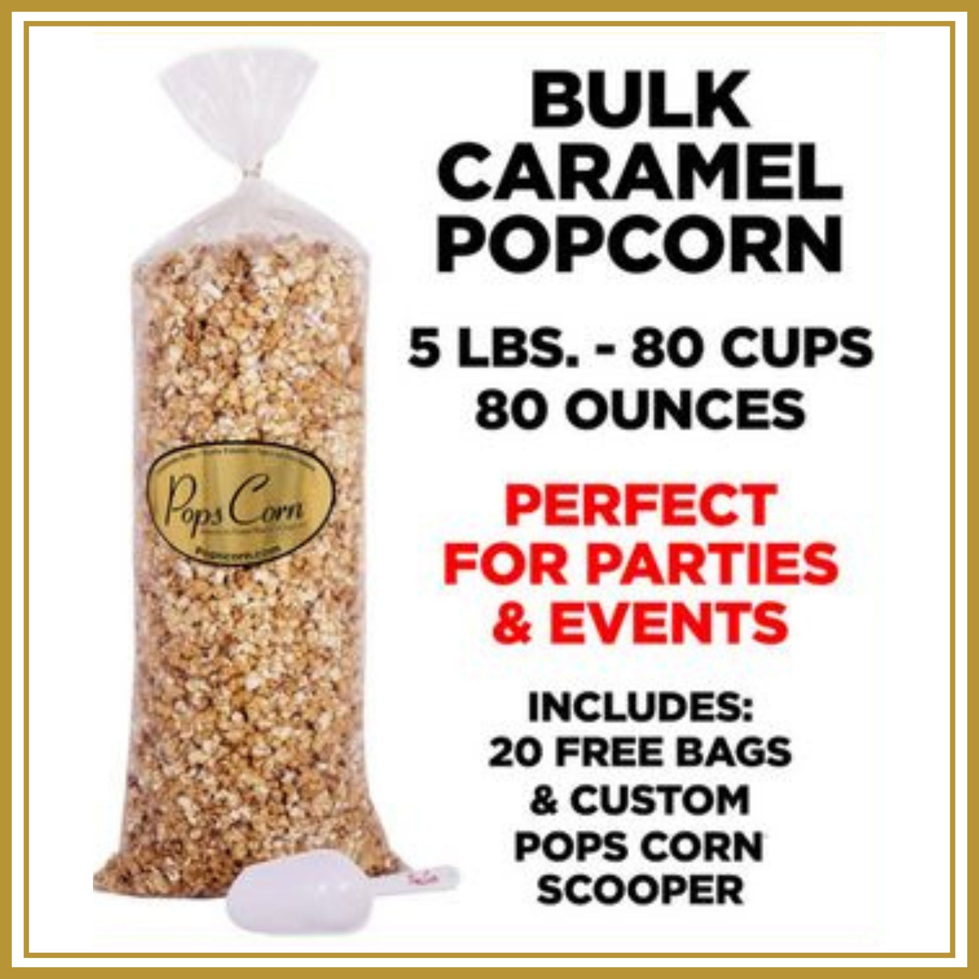 Bulk Caramel Gourmet Popcorn Bulk Bags Pops Corn