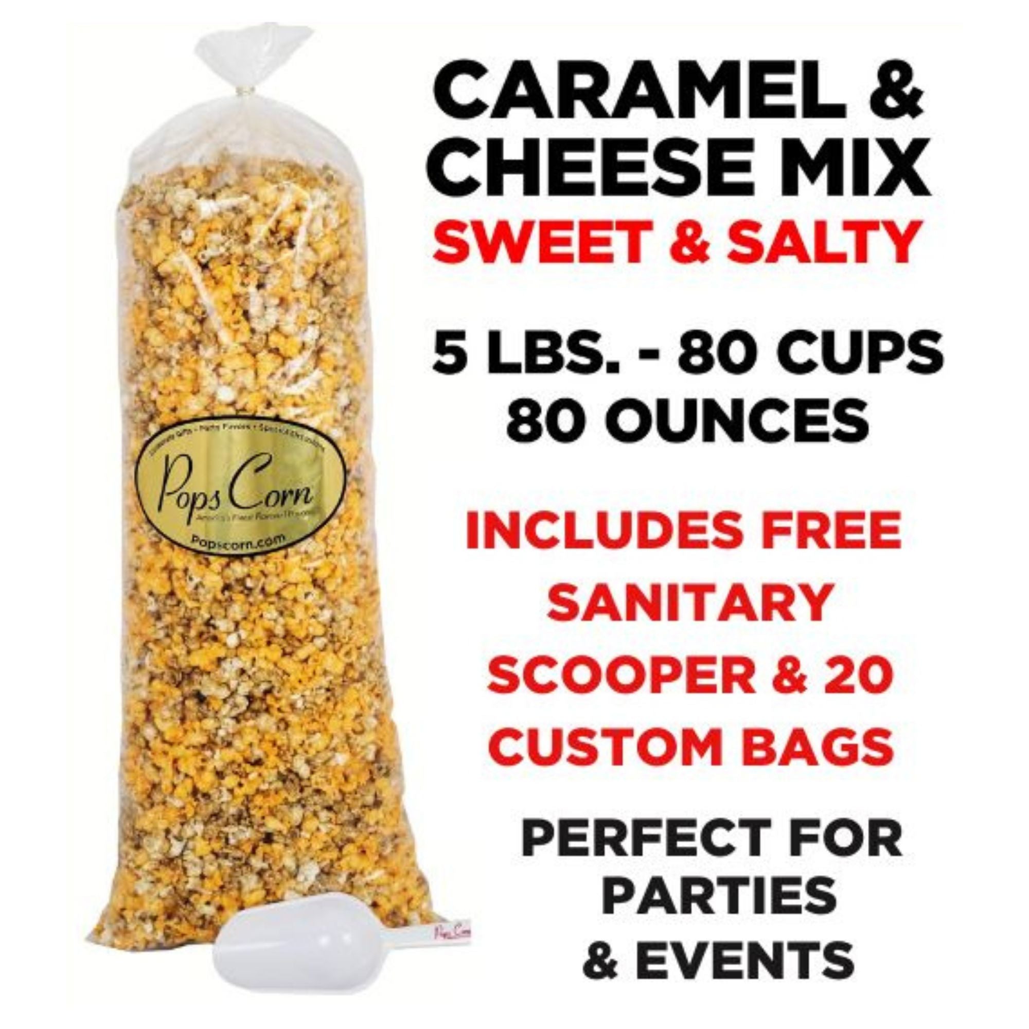 Bulk Caramel Popcorn & Cheese Popcorn Mix Bulk Bags Pops Corn