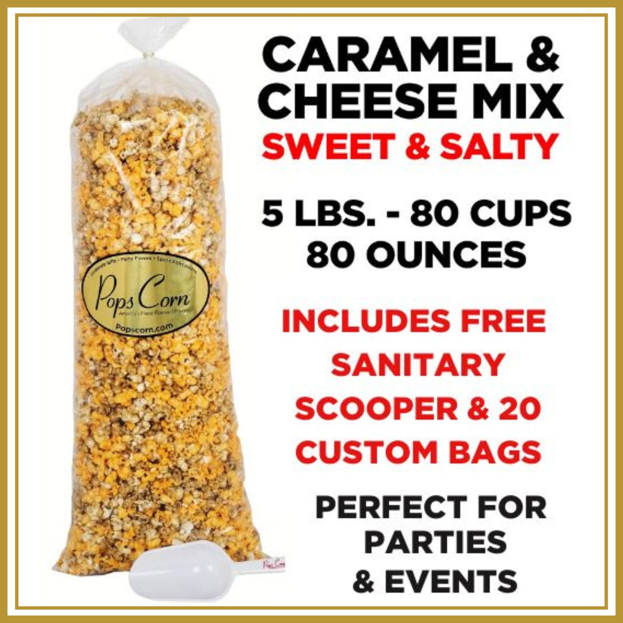 Bulk Caramel Popcorn & Cheese Popcorn Mix Bulk Bags Pops Corn