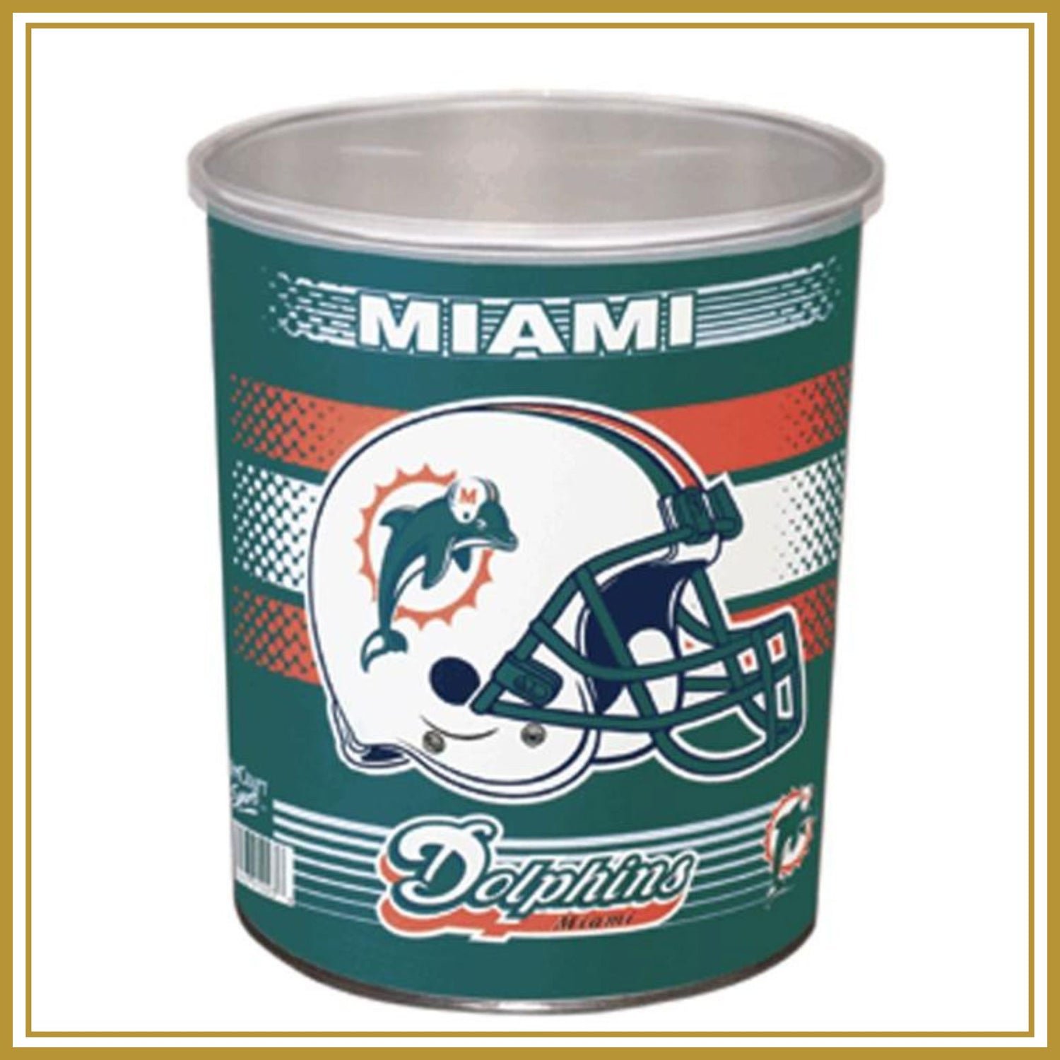 Miami Dolphins One Gallon-Free Shipping Sports Popcorn Tin vendor-unknown
