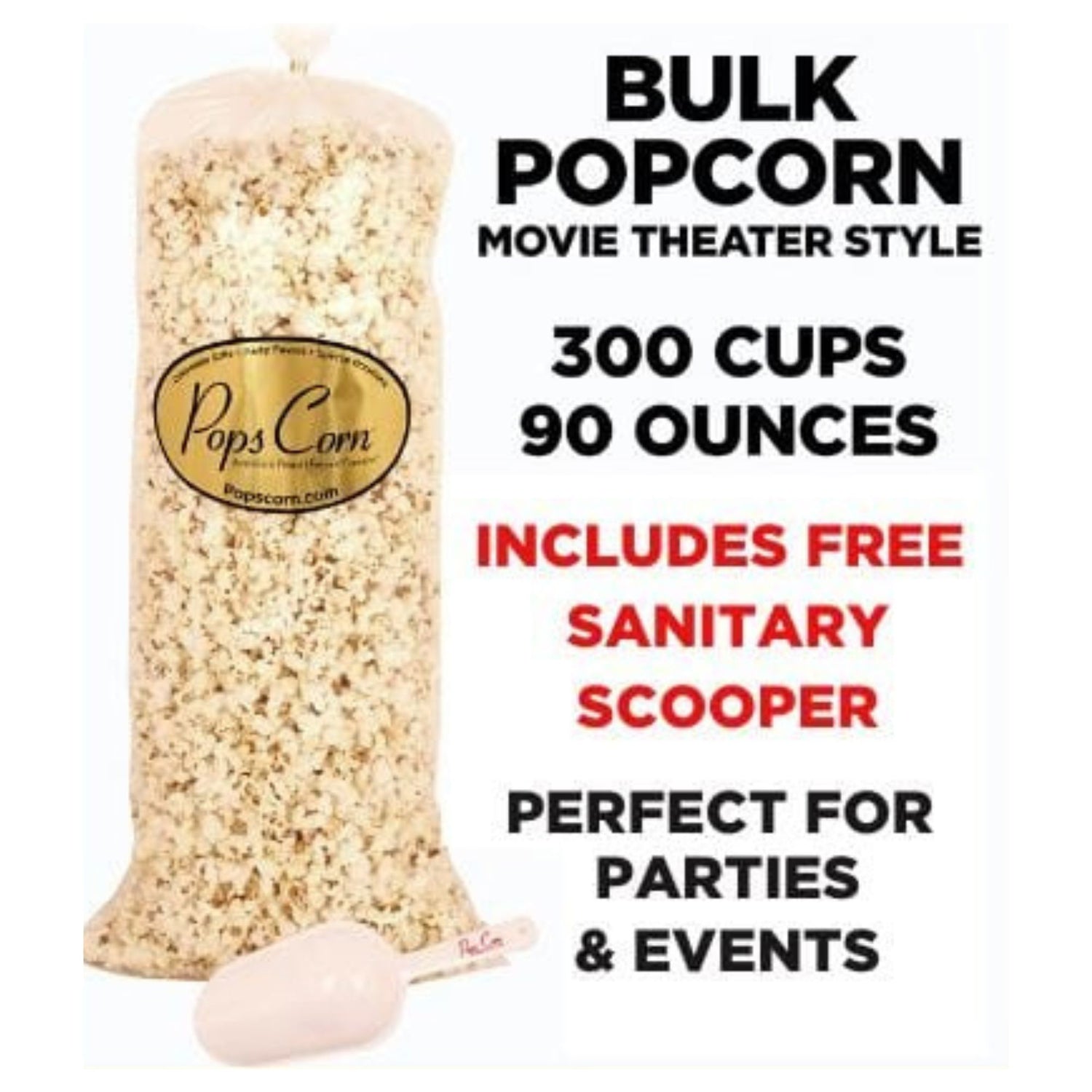 Bulk Original Popcorn With Scoop Pops Bulk Popcorn Bags. Made fresh to order! ?✔ Pops Corn