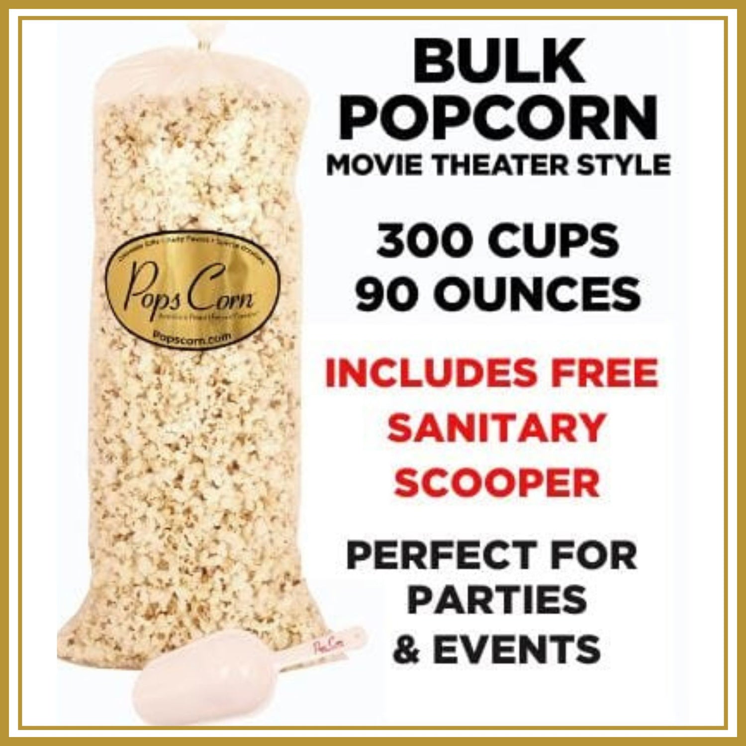 Bulk Original Popcorn With Scoop Pops Bulk Popcorn Bags. Made fresh to order! ?✔ Pops Corn