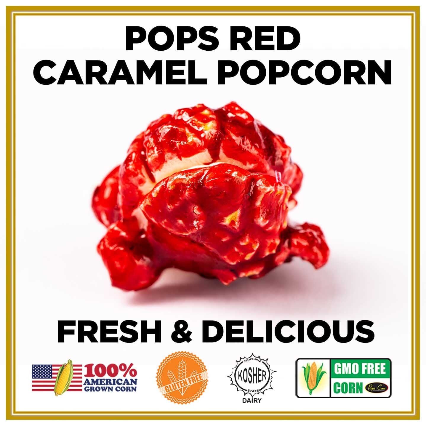 Red Popcorn 🍓 Pops Bulk Popcorn Bags. Made fresh to order! ?✔ Pops Corn