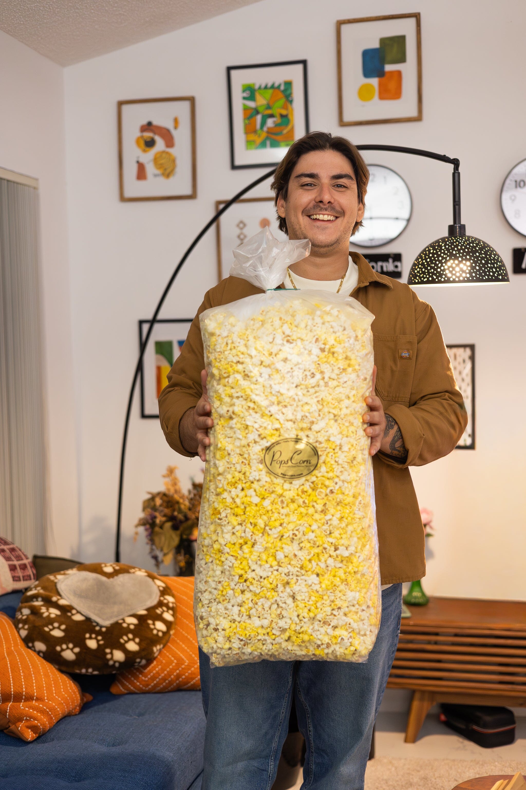 Movie Theater Butter Popcorn – XL Bulk Bag | 90 oz (300 Cups) | Wholesale Popcorn for Events | Pops Corn® Bulk Bags Pops Corn