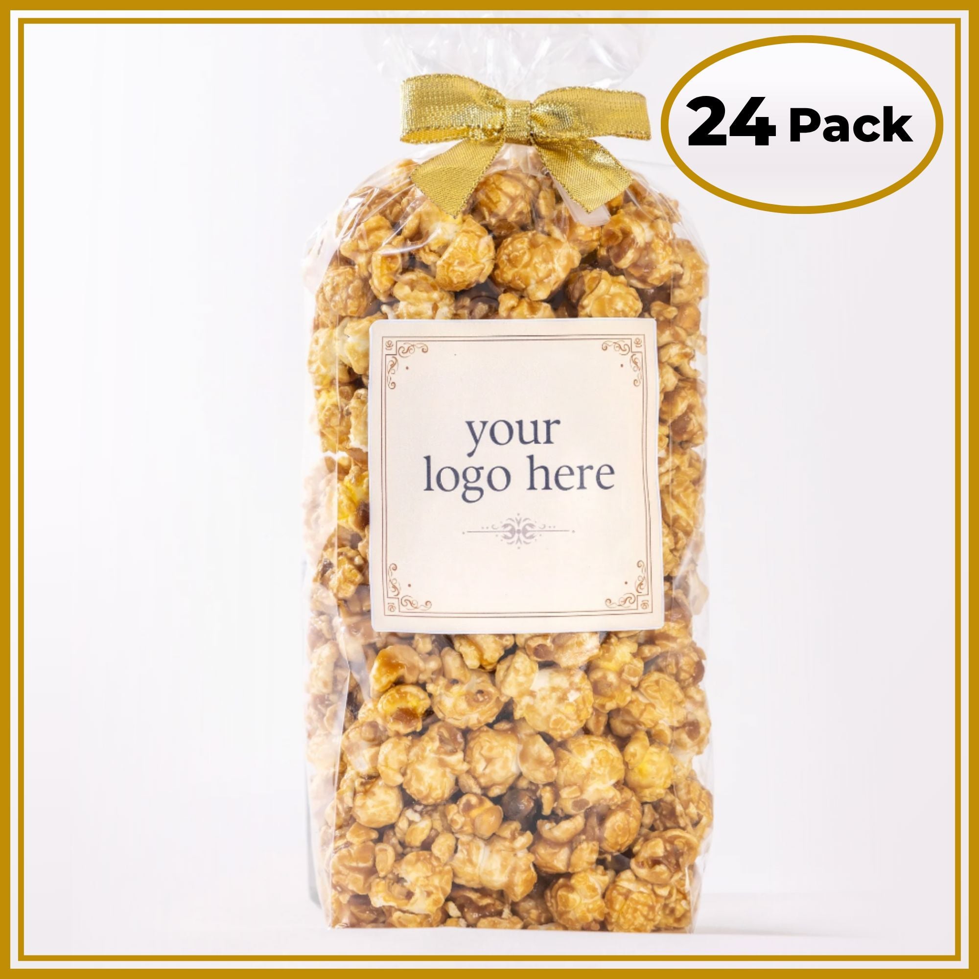 Custom Logo Popcorn Party Bags – 24 Pack Personalized Event Favors | Your Logo or Message Printed on Each Bag Party Favor New vendor-unknown