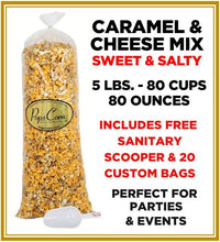 Load image into Gallery viewer, Caramel &amp; Cheese Mix- Sweet &amp; salty Pops Bulk Popcorn Bags. Made fresh to order! ?✔ Pops Corn 