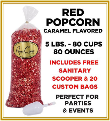 Red Popcorn 🍓 Pops Bulk Popcorn Bags. Made fresh to order! ?✔ Pops Corn 