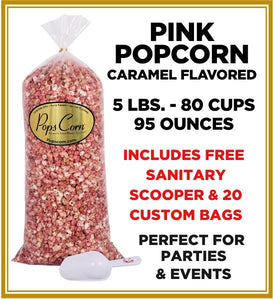 Gourmet Pink Popcorn 🎗 Pops Bulk Popcorn Bags. Made fresh to order! ?✔ Pops Corn 