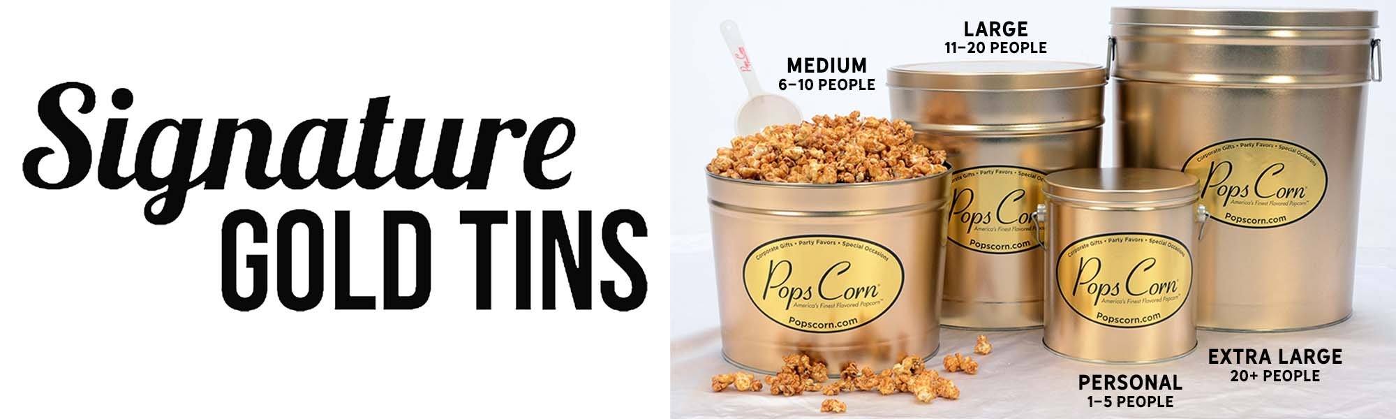 1 Gallon Signature Gold Signature Tins Pops Corn