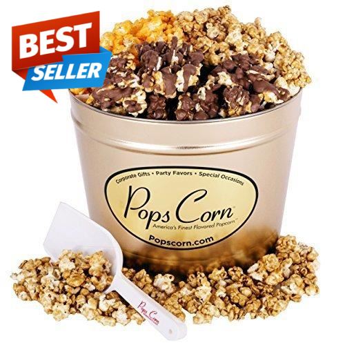 2 Gallon Gold-3 FLAVORS! Signature Tins Pops Corn