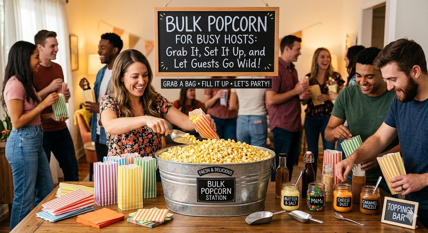 Bulk Popcorn for Busy Hosts: Grab It, Set It Up, and Let Guests Go Wild