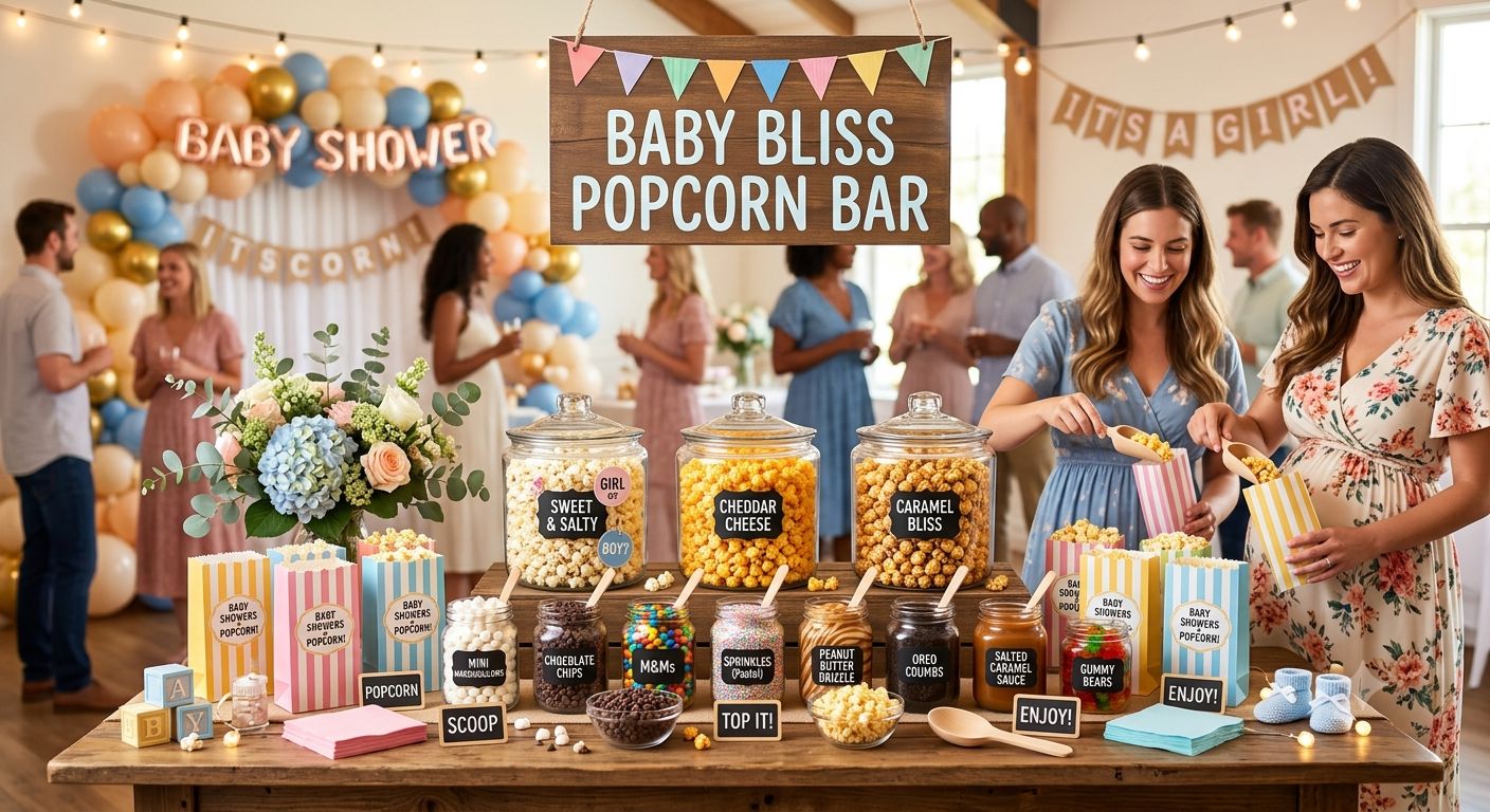 Sweet & Savory Celebrations: Creative Popcorn Bar Ideas for Baby Showers