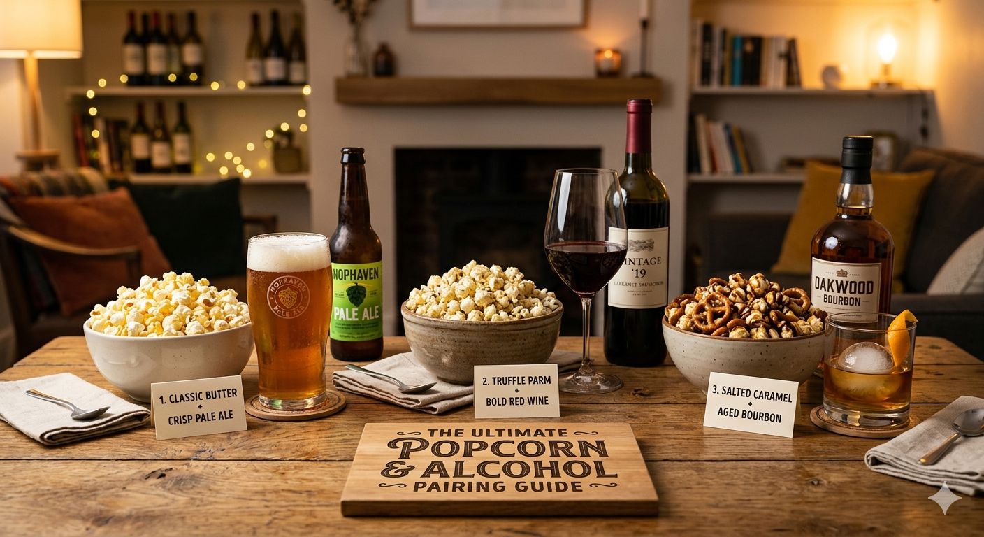 The Ultimate Popcorn & Alcohol Pairing Guide: From Craft Beer to Champagne