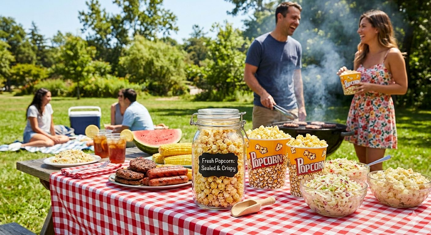 The Ultimate Summer BBQ & Picnic Guide: How to Pack and Serve Popcorn Outdoors Without It Going Stale