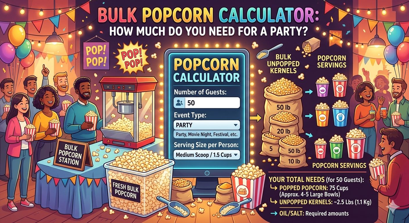 How Much Bulk Popcorn Do You Actually Need? A Party Size Calculator