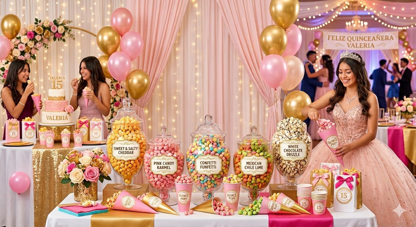 Gourmet Bulk Popcorn For Quinceanera | Bulk Popcorn | Pops Corn