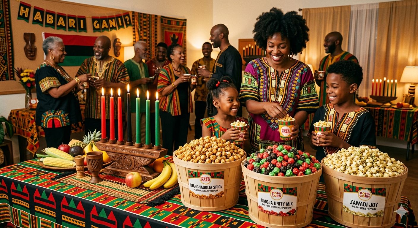 Gourmet Bulk Popcorn for a Kwanzaa Celebration by Pops Corn