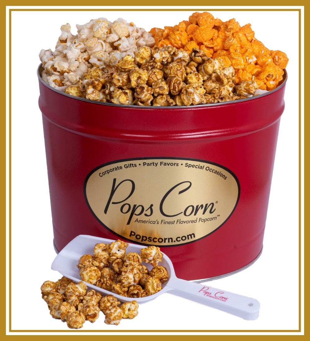 2 Gallon Red Gourmet Tin -You choose any 3 Flavors! - Free Shipping Valentine&