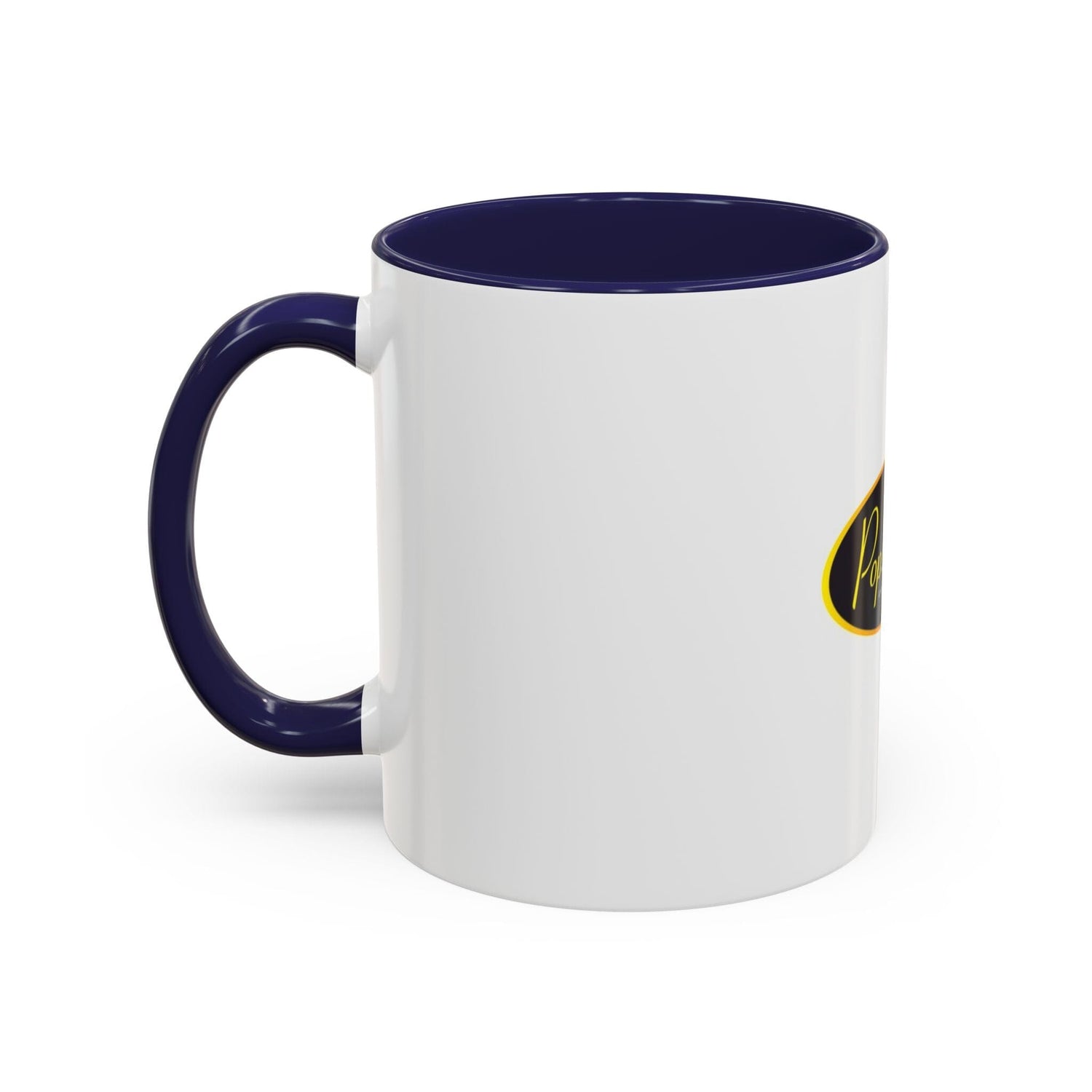 Pops Corn Logo Accent Coffee Mug — Branded Popcorn Shop Ceramic Mug (11/15 oz) Mug Printify 