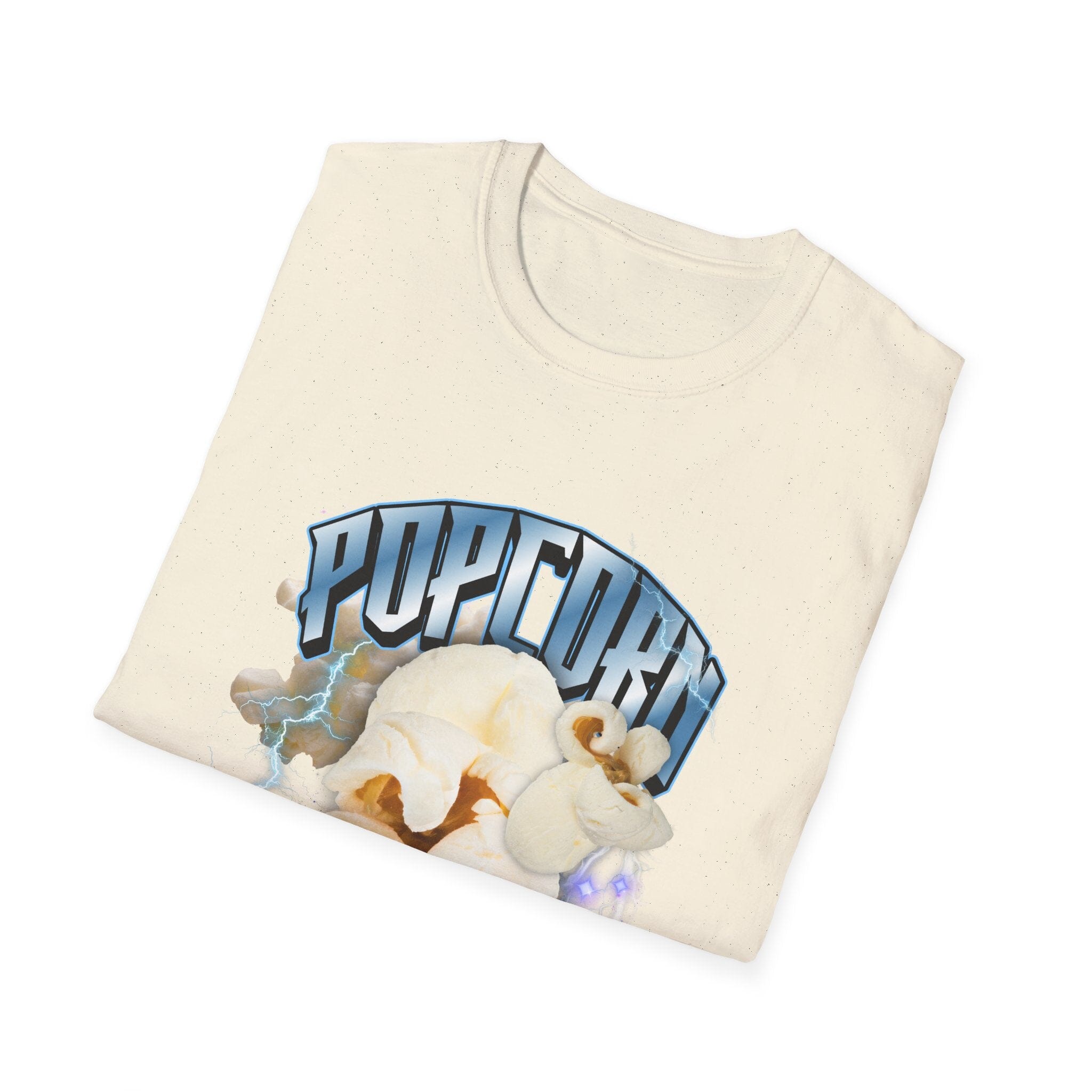 Popcorn Graphic Meme T-Shirt — Retro Movie Snack Tee T-Shirt Printify 