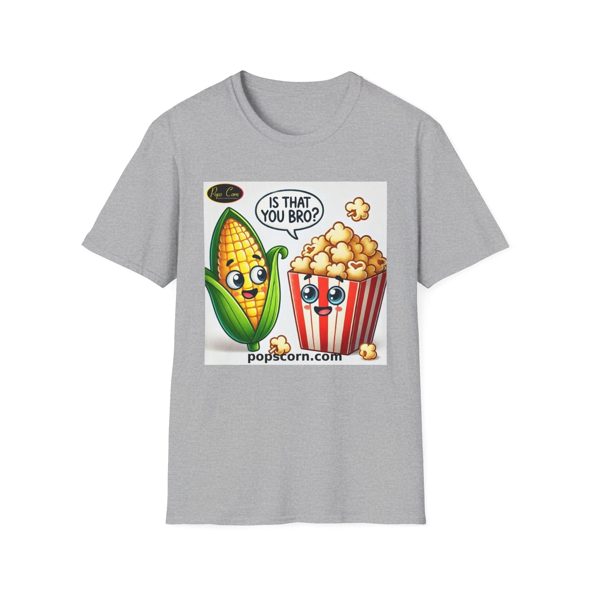 Is That You Bro? Popcorn &amp; Corn Funny T-Shirt T-Shirt Printify Sport Grey S 