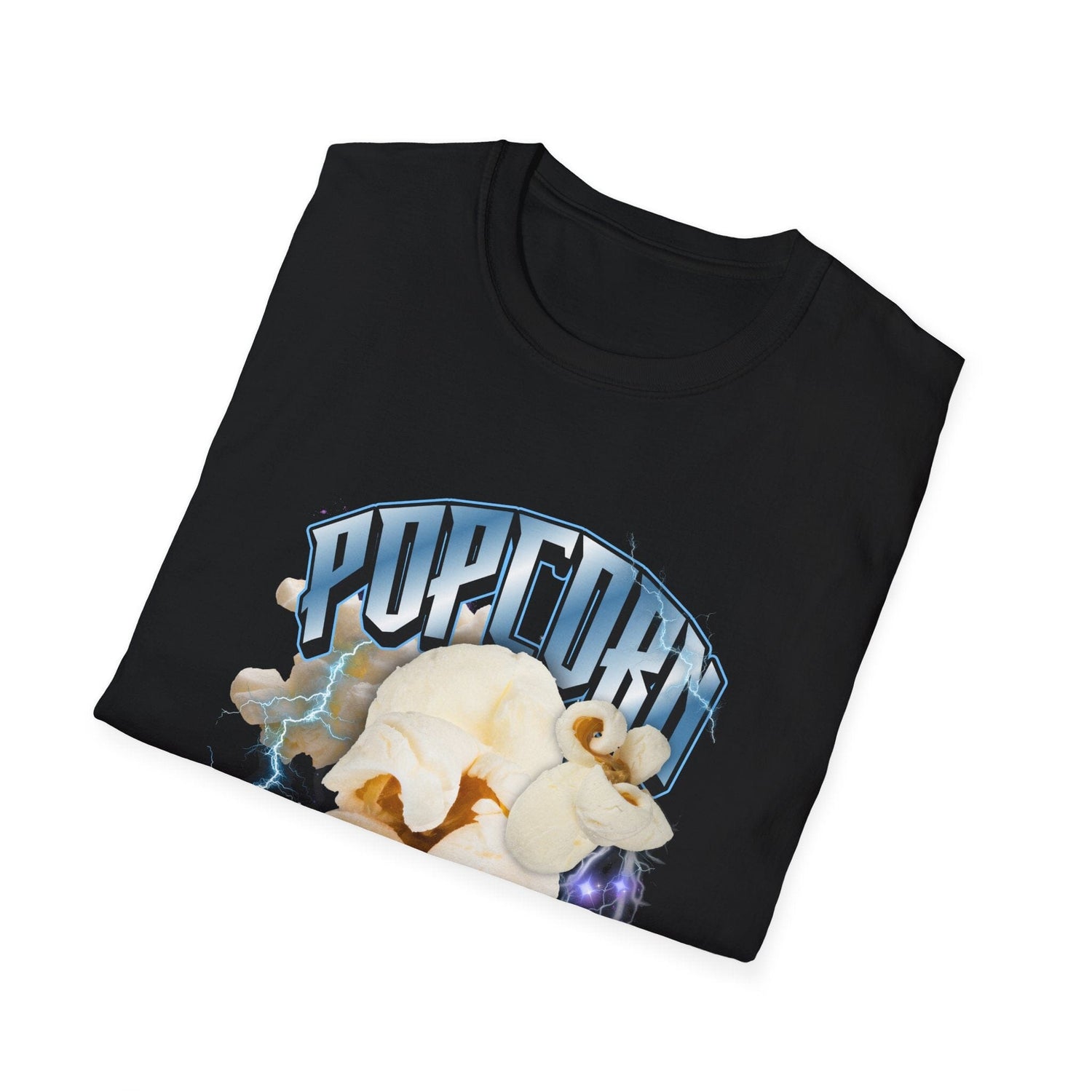 Popcorn Graphic Meme T-Shirt — Retro Movie Snack Tee T-Shirt Printify 