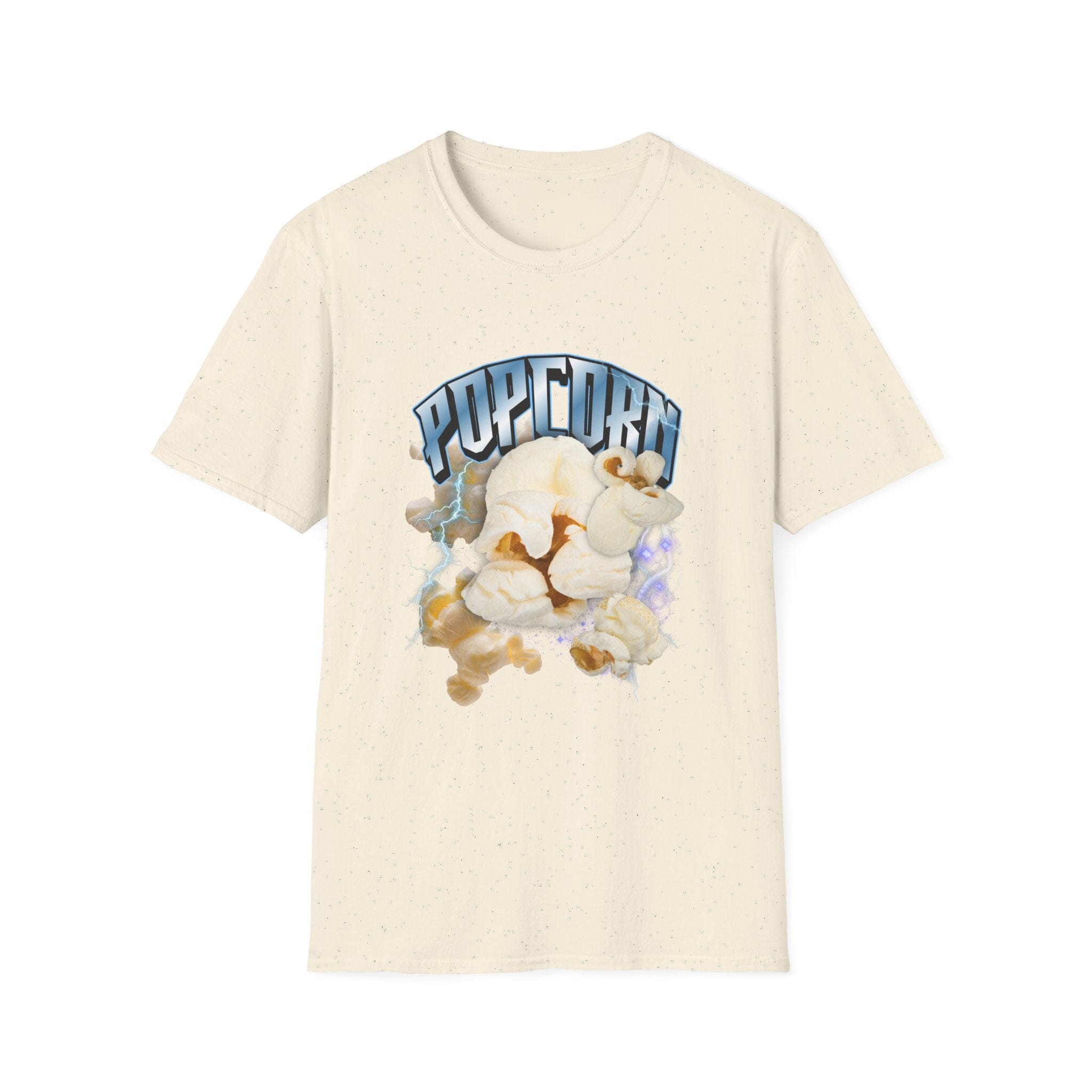 Popcorn Graphic Meme T-Shirt — Retro Movie Snack Tee T-Shirt Printify Natural M 