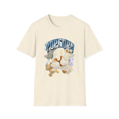 Popcorn Graphic Meme T-Shirt — Retro Movie Snack Tee T-Shirt Printify Natural M 