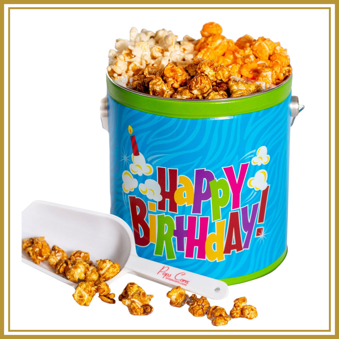 1 Gallon Happy Birthday-Free Shipping Signature Tins Pops Corn 