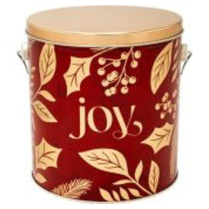 1 Gallon Joy-Free Shipping Holiday Tin Pops Corn 