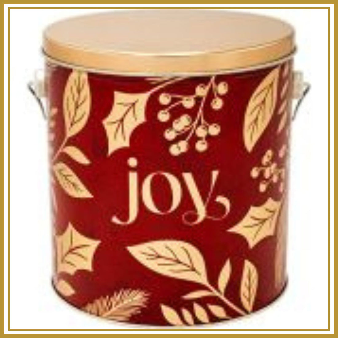 1 Gallon Joy-Free Shipping Holiday Tin Pops Corn 