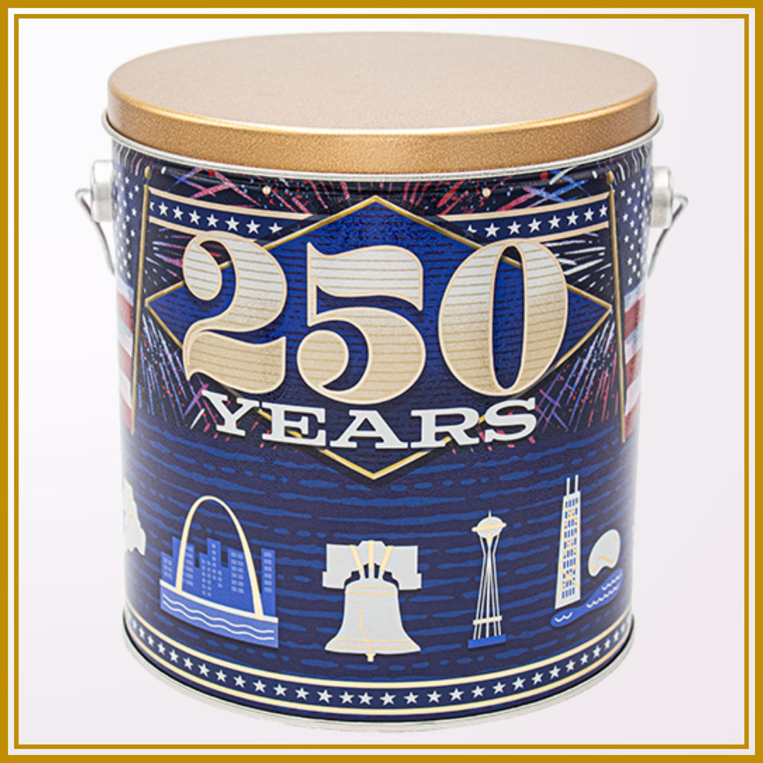 1 Gallon 250th Birthday Signature Tins Pops Corn 