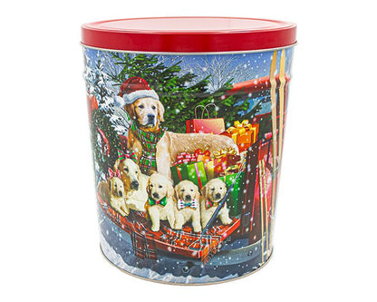 4 Gallon Red Truck Pups Tin – Choose Up to 3 Flavors | Holiday Gift Tin | Free Shipping | Pops Corn® Father&