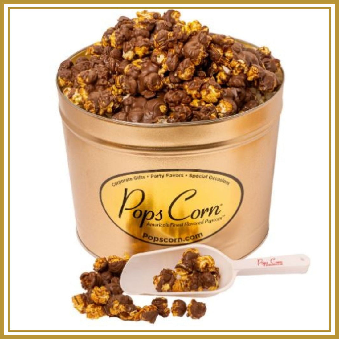 2 Gallon Gold-All Chocolate Caramel!-Free Shipping Signature Tins Pops Corn 