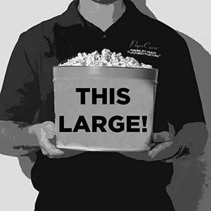 2 Gallon Christmas Popcorn Tin | Gourmet Holiday Popcorn Gift | Pops Corn Father&