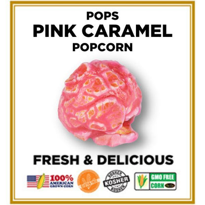 Pink Caramel Popcorn Pops Corn 