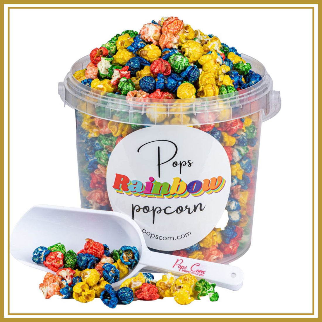 Rainbow Popcorn Buckets Pops Corn 