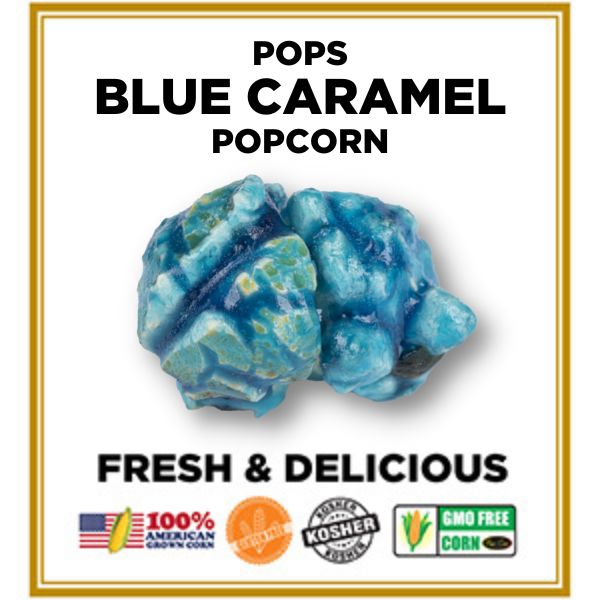 Blue Caramel Popcorn Pops Corn 