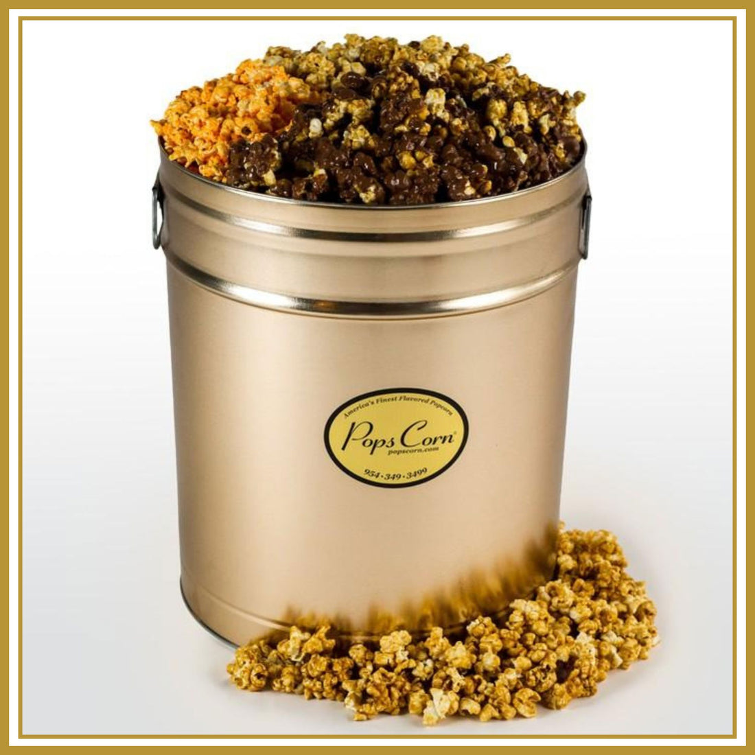 6 Gallon Signature Gold-Free Shipping Signature Tins Pops Corn 