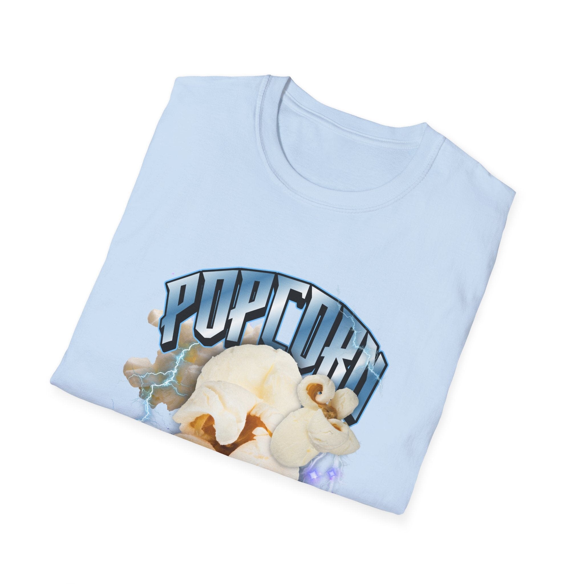 Popcorn Graphic Meme T-Shirt — Retro Movie Snack Tee T-Shirt Printify 