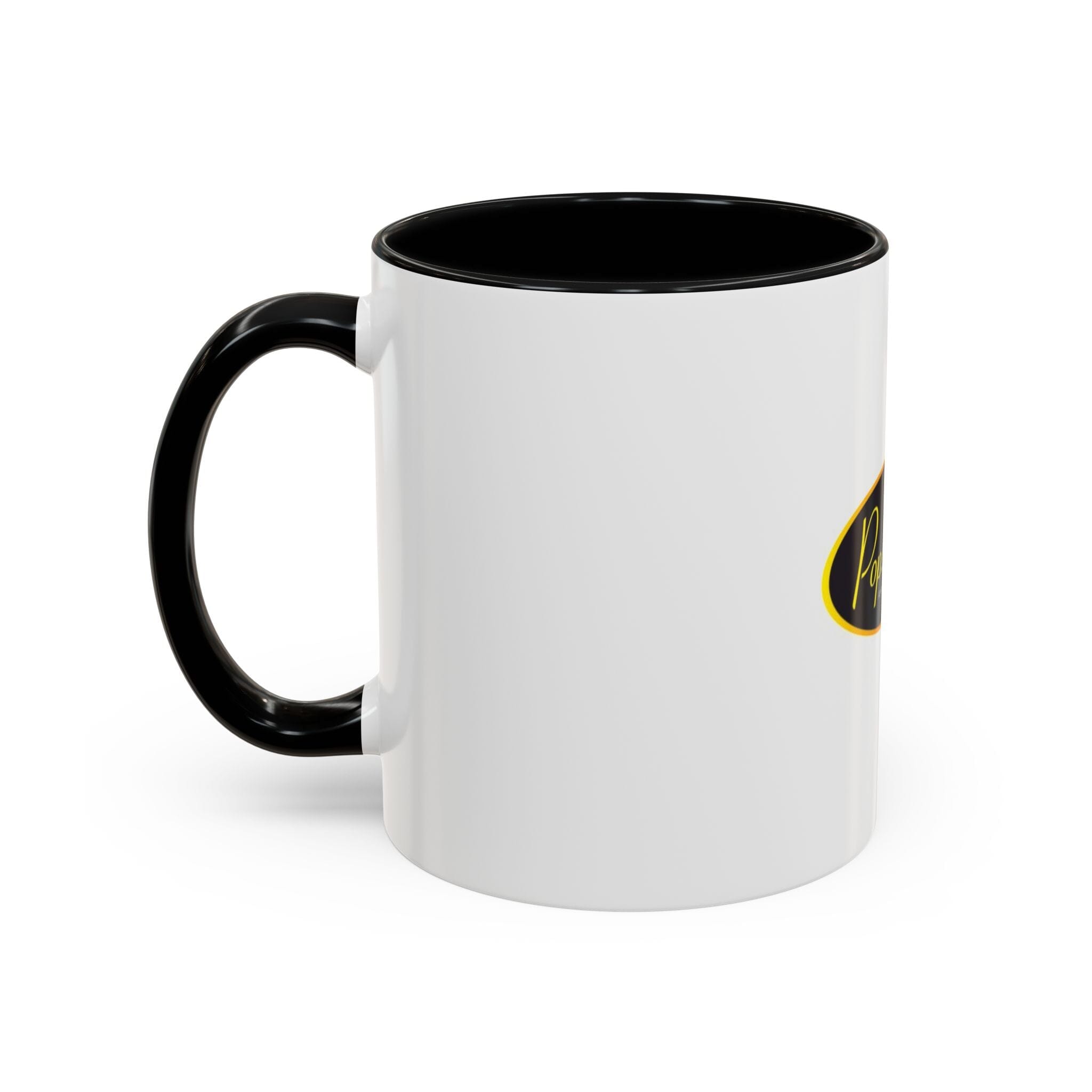 Pops Corn Logo Accent Coffee Mug — Branded Popcorn Shop Ceramic Mug (11/15 oz) Mug Printify 