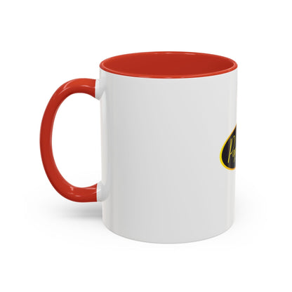 Pops Corn Logo Accent Coffee Mug — Branded Popcorn Shop Ceramic Mug (11/15 oz) Mug Printify 