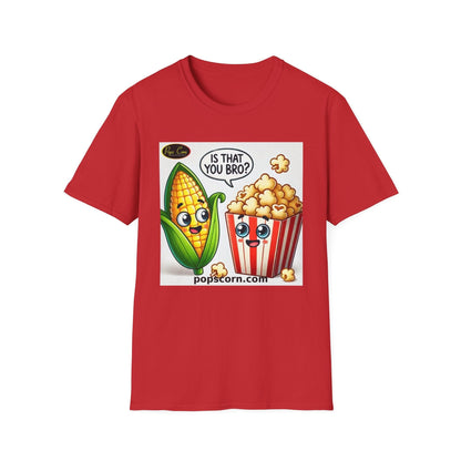 Is That You Bro? Popcorn &amp; Corn Funny T-Shirt T-Shirt Printify Red S 