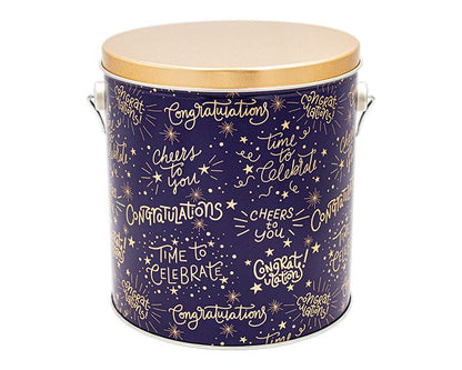 1 Gallon Congratulations Tin | Free Shipping | Pops Corn® Holiday Tin Pops Corn 
