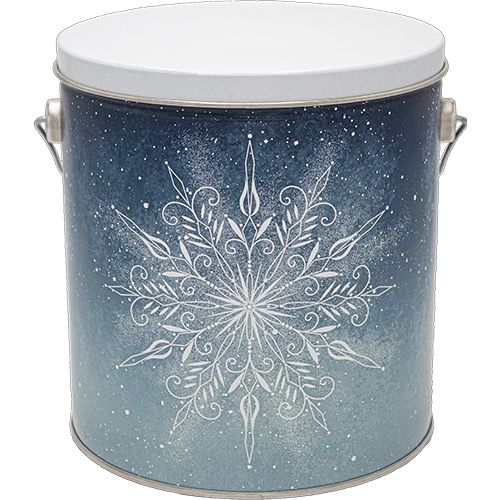 1 Gallon First Snowfall-Free Shipping Holiday Tin Pops Corn 